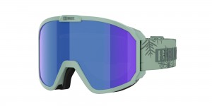 Bliz Rave Jr Ski Goggles Verdi Verdi Scuro Marroni Blu | 582-JFCIXW